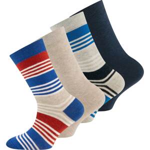 EWERS Ponožky béžový melír / modrá / noční modrá / bílá