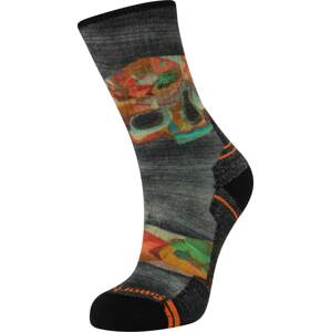 Smartwool Sportovní ponožky 'Hike' šedý melír / světle zelená / oranžová / černá