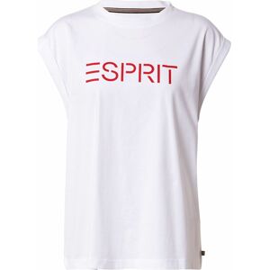 ESPRIT Tričko světle červená / bílá