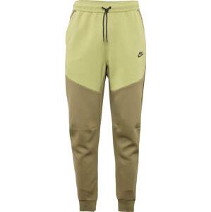 Nike Sportswear Kalhoty olivová / jablko / černá