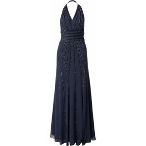 LACE & BEADS Společenské šaty 'Monica' námořnická modř / černá / stříbrná