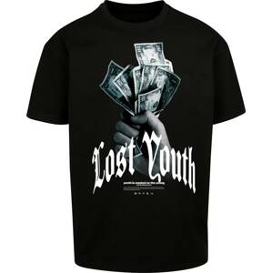 Lost Youth Tričko šedý melír / černá / bílá