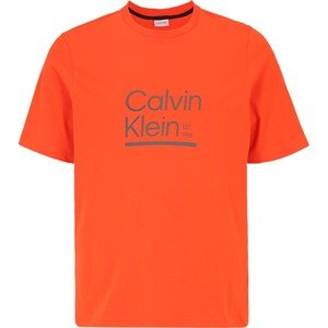 Calvin Klein Big & Tall Tričko šedá / oranžová