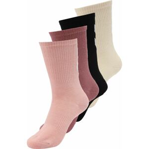 Hummel Sportovní ponožky 'CHEVRON' světle béžová / růžová / světle růžová / černá