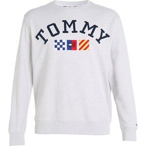 Tommy Jeans Plus Mikina námořnická modř / žlutá / šedý melír / červená