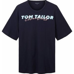 TOM TAILOR Men + Tričko námořnická modř / tyrkysová / světle růžová