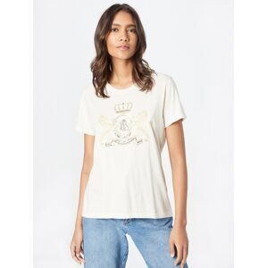 Lauren Ralph Lauren Tričko 'KATLIN'  krémová / zlatá