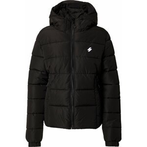 Superdry Zimní bunda černá / bílá