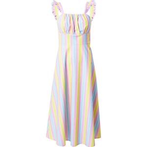 Olivia Rubin Letní šaty 'MAE' modrá / žlutá / fialová / pink / bílá