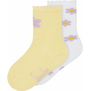 NAME IT Ponožky 'Jolie' světle žlutá / světle fialová / bílá