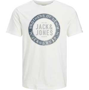 JACK & JONES Tričko noční modrá / šedá / bílá