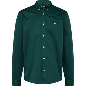 Carhartt WIP Košile 'Madison' tmavě zelená / bílá