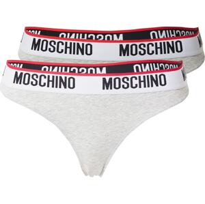 Moschino Underwear Tanga noční modrá / šedý melír / červená / bílá