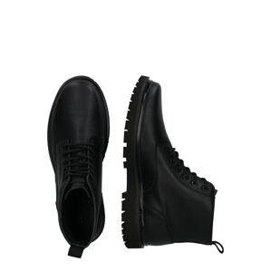 Calvin Klein Jeans Šněrovací boty černá / stříbrná