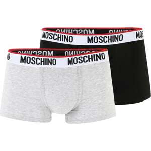 Moschino Underwear Boxerky šedý melír / červená / černá / bílá