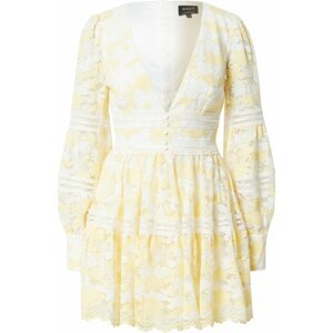 Bardot Košilové šaty 'VENICE' světle žlutá / bílá