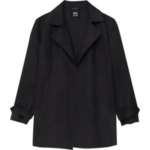 Pull&Bear Přechodný kabát 'SAHARIANA' černá