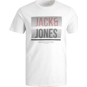 Tričko 'Brix' jack & jones červená / černá / bílá