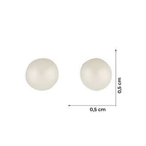Lauren Ralph Lauren Náušnice  stříbrná / perlově bílá