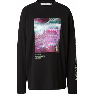 Tričko Calvin Klein Jeans světlemodrá / kiwi / fialová / černá