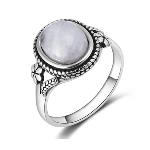 Aranys Stříbrný prsten měsíční kámen, 57 03312