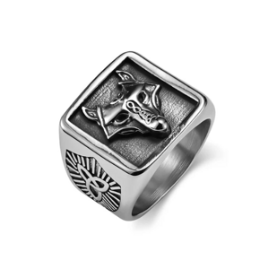 Aranys Ocelový prsten vikingský vlk, 62 16707
