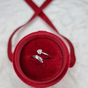 Aranys Stříbrný prsten srdce a křídlo 16811