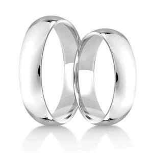 Aranys Stříbrné snubní prsteny 5 mm Rubi, 50 56324