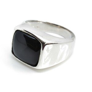 Aranys Stříbrný prsten pánský onyx, 58 03956