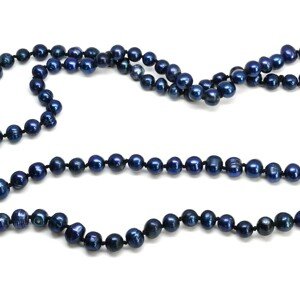 Aranys Náhrdelník říční perly modré 120cm 07036