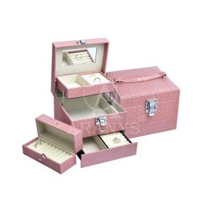 Aranys Šperkovnice kufřík - výběr barev, Růžová 08878