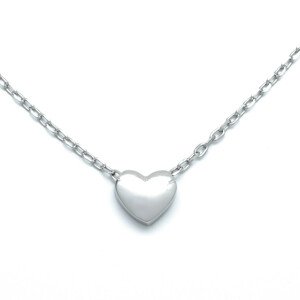 Aranys Stříbrný náhrdelník srdce, Hladké 10415