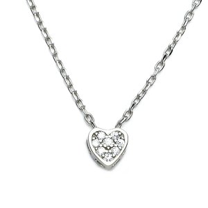 Aranys Stříbrný náhrdelník srdce, Se zirkony 10416