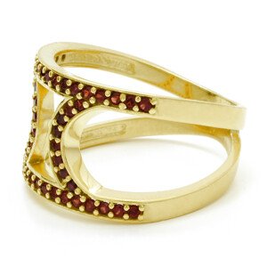 Granát Zlatý prsten s českými granáty, 56, Zlato Au 585/1000 11164