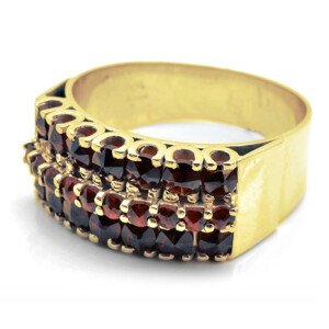 Granát Zlatý prsten český granát, 50, Zlato Au 585/1000 11388