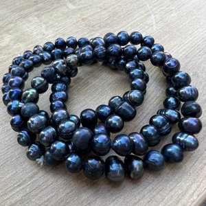 Aranys Náramek říční perly modrý 15082