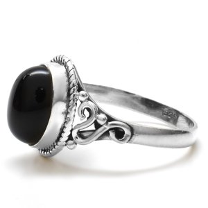 Aranys Stříbrný prsten onyx, 60 15871