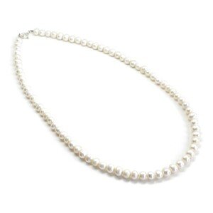 Aranys Náhrdelník říční perly bílé 6 mm, Ag, 40 cm 16897